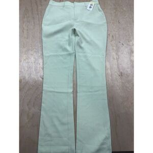 Cinq a Sept Kerry Slim Straight Leg Pants Size 10 Light Green Women’s High Rise